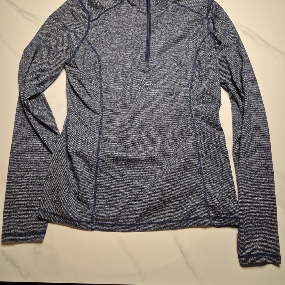 Blue Long Sleeve Athletic Top